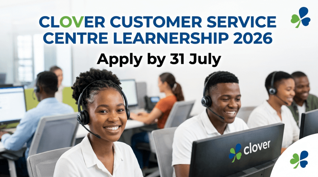 Clover Customer Service Centre Learnership 2026 – Apply by 31 July
