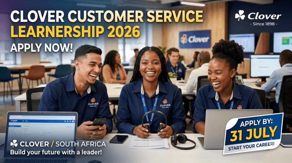 Clover Customer Service Learnership 2026 – Apply by 31 July