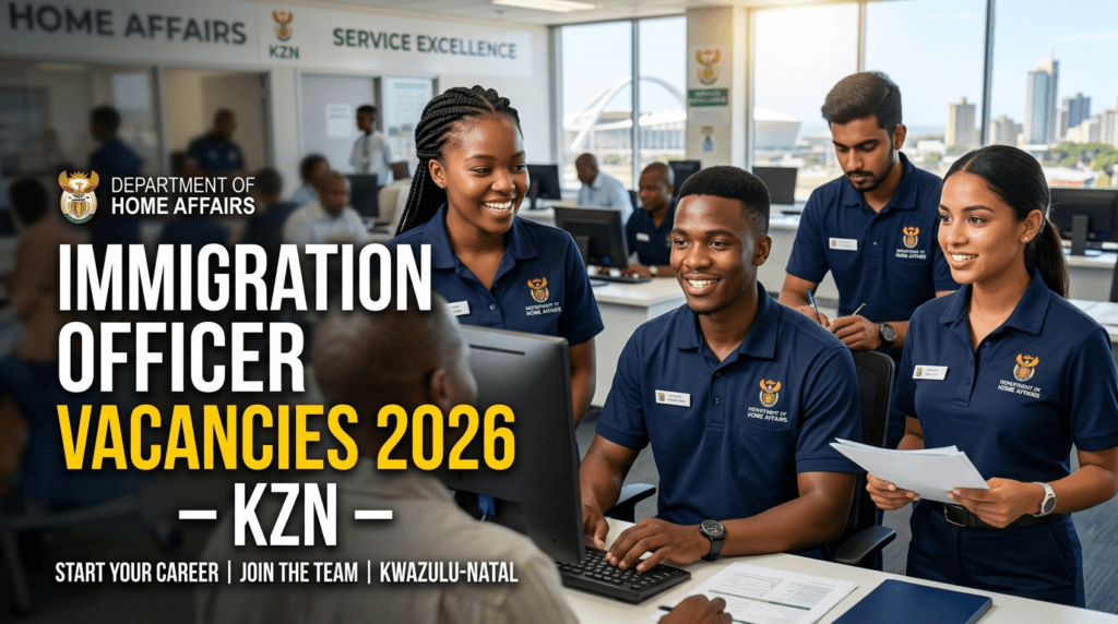 Department of Home Affairs Immigration Officer Vacancies 2026 – KZN