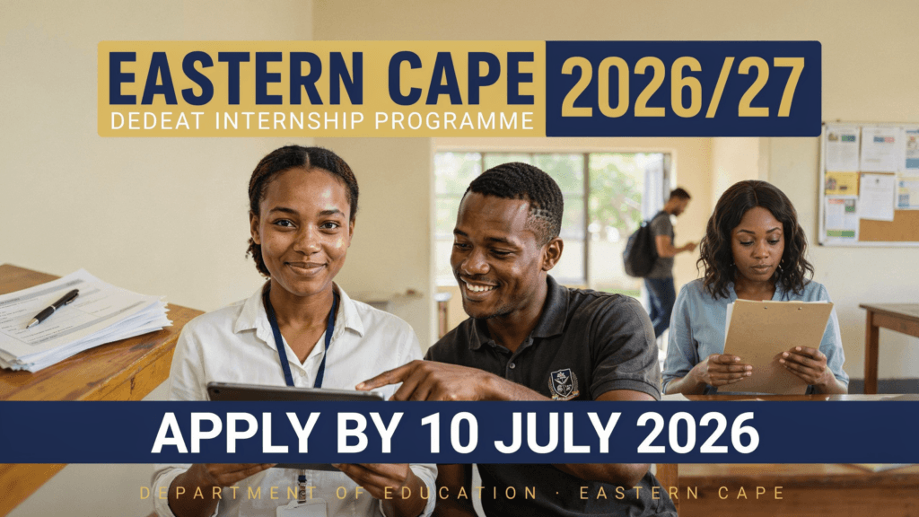 Eastern Cape DEDEAT Internship Programme 2026/27 – Apply by 10 July 2026