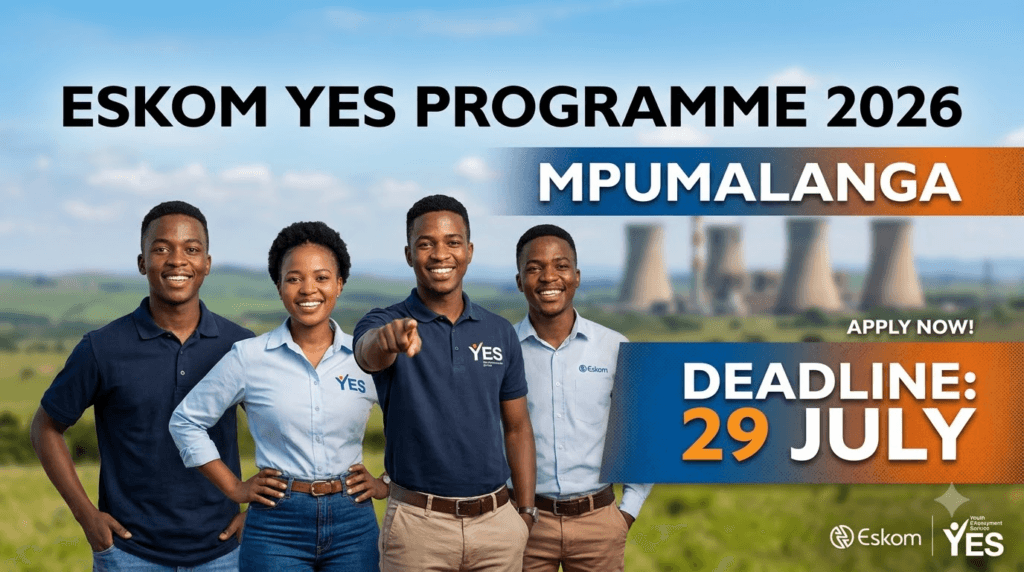 Eskom YES Programme 2026 – Deadline 29 July, Mpumalanga