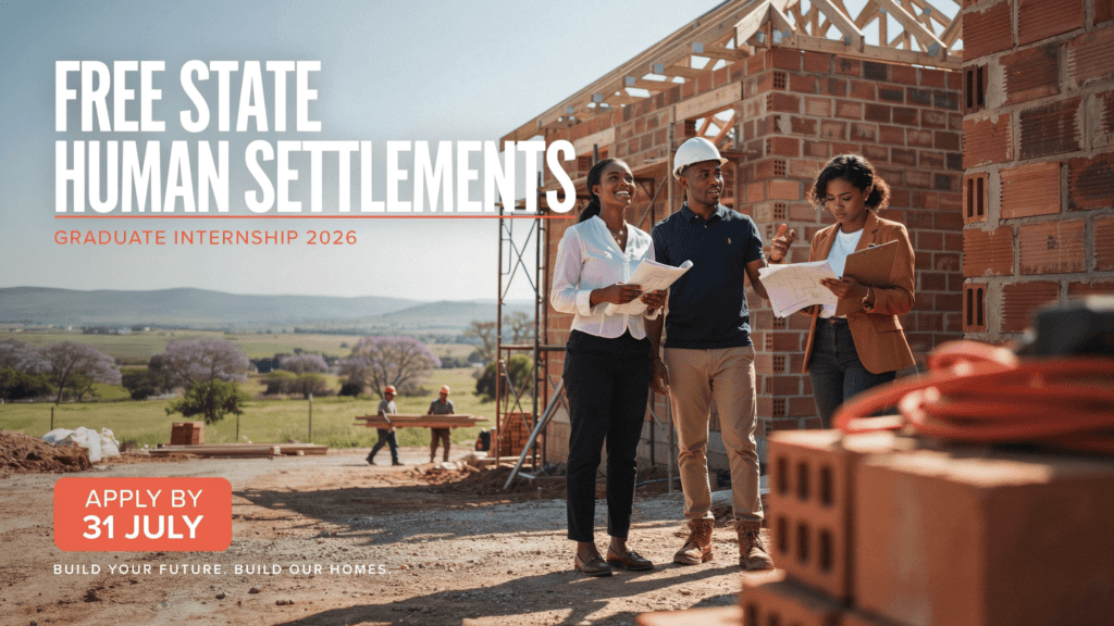 Free State Human Settlements Graduate Internship 2026 deadline 31 July