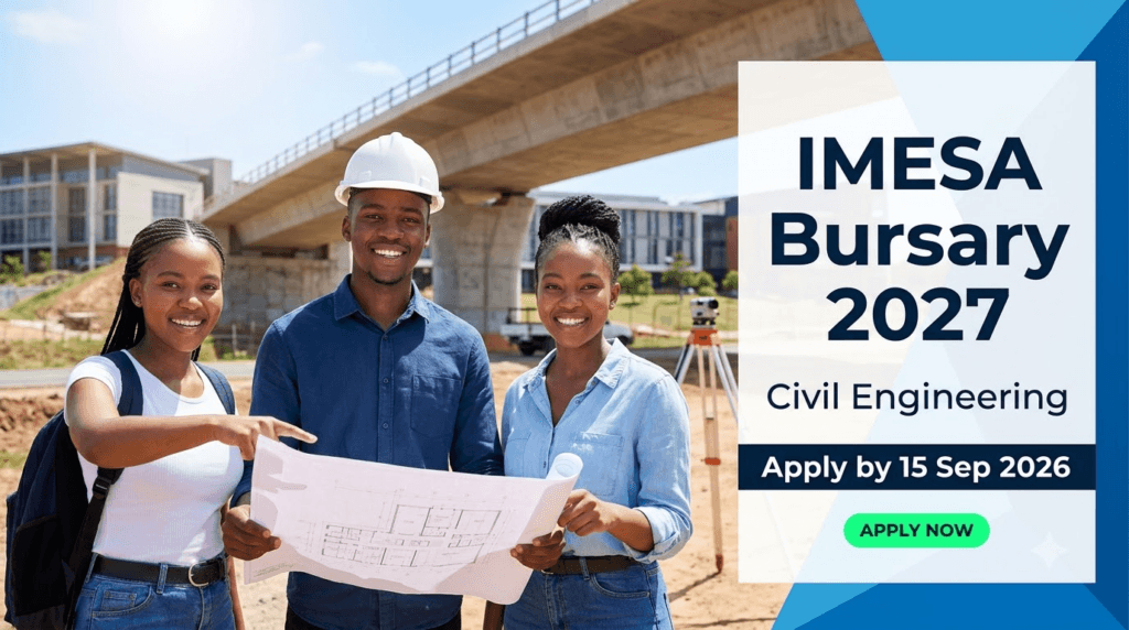 IMESA Bursary 2027 Civil Engineering – Apply by 15 Sep 2026