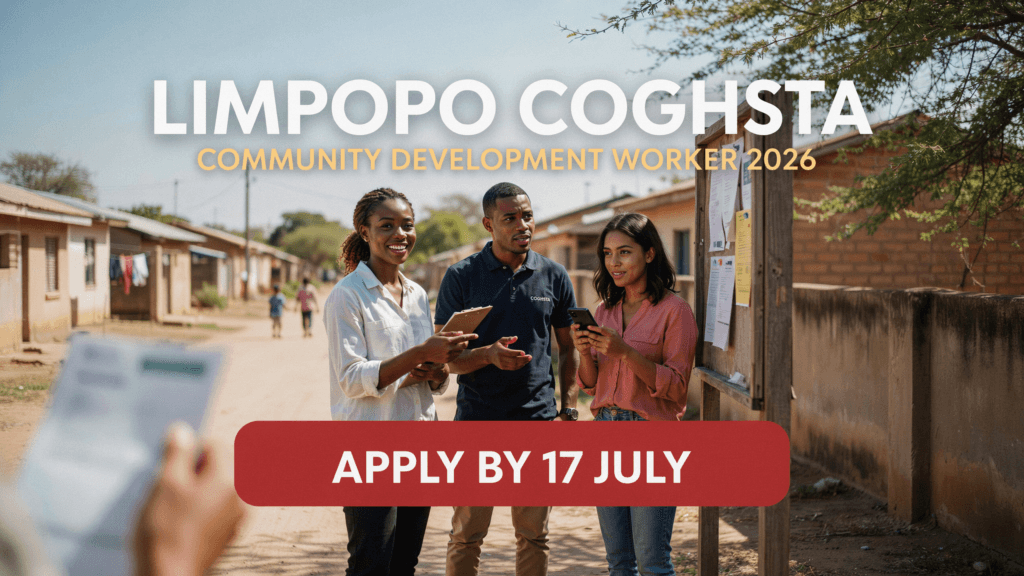 Limpopo CoGHSTA Community Development Worker 2026 – Apply by 17 July