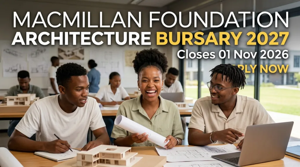 MacMillan Foundation Architecture Bursary 2027 Closes 01 Nov 2026