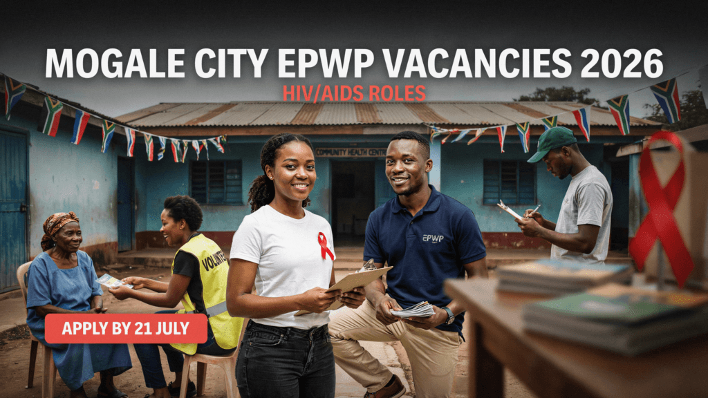 Mogale City EPWP Vacancies 2026 – HIV/AIDS Roles (Apply by 21 July)