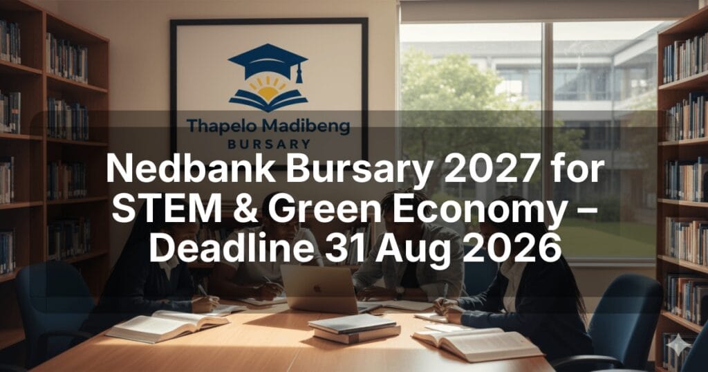 Nedbank Bursary 2027 for STEM & Green Economy – Deadline 31 Aug 2026