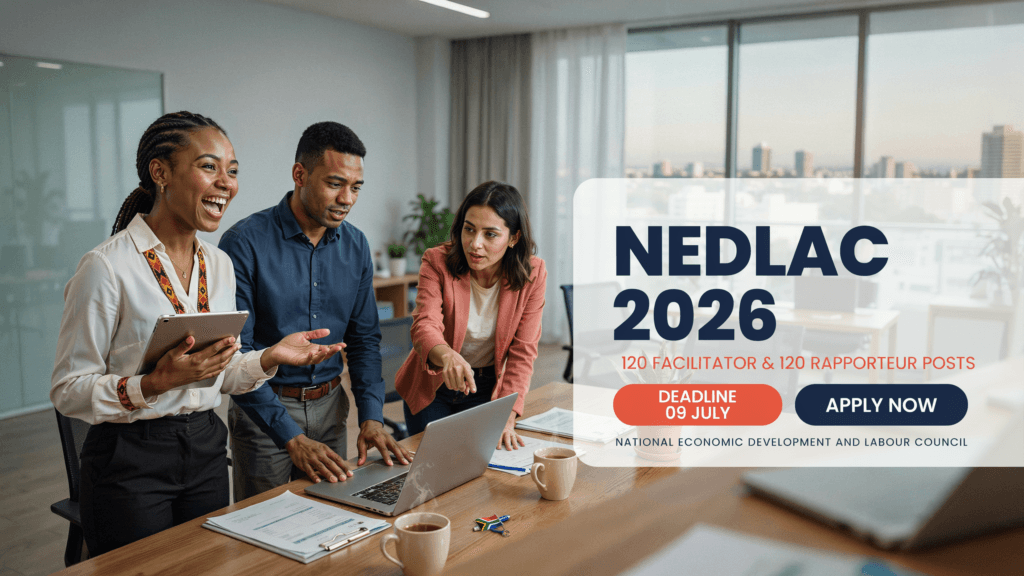 NEDLAC 2026: 120 Facilitator & 120 Rapporteur posts, deadline 09 July