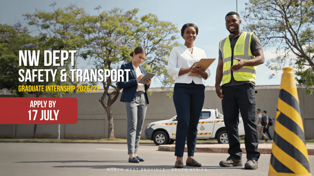 NW Dept Safety & Transport Grad Internship 2026/27 – Apply by 17 July