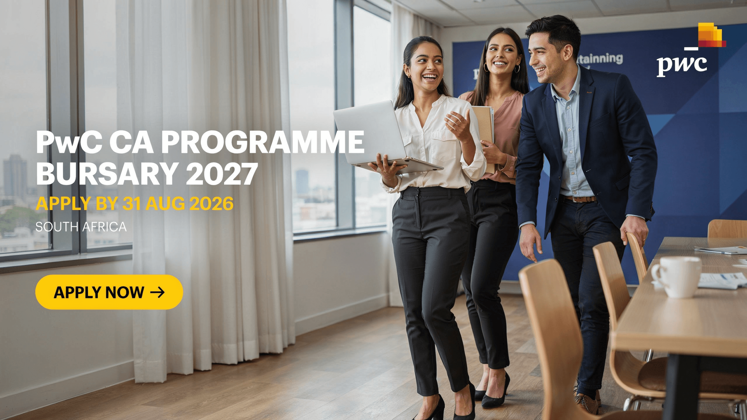 PwC CA Programme Bursary 2027 – Apply by 31 Aug 2026, SA