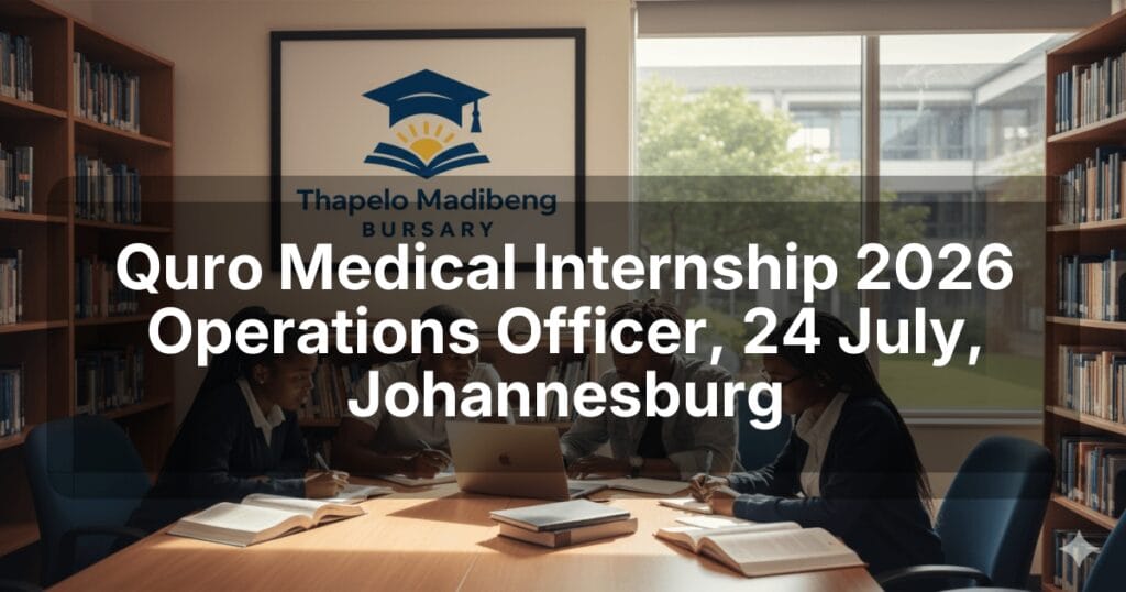 Quro Medical Internship 2026 Operations Officer, 24 July, Johannesburg