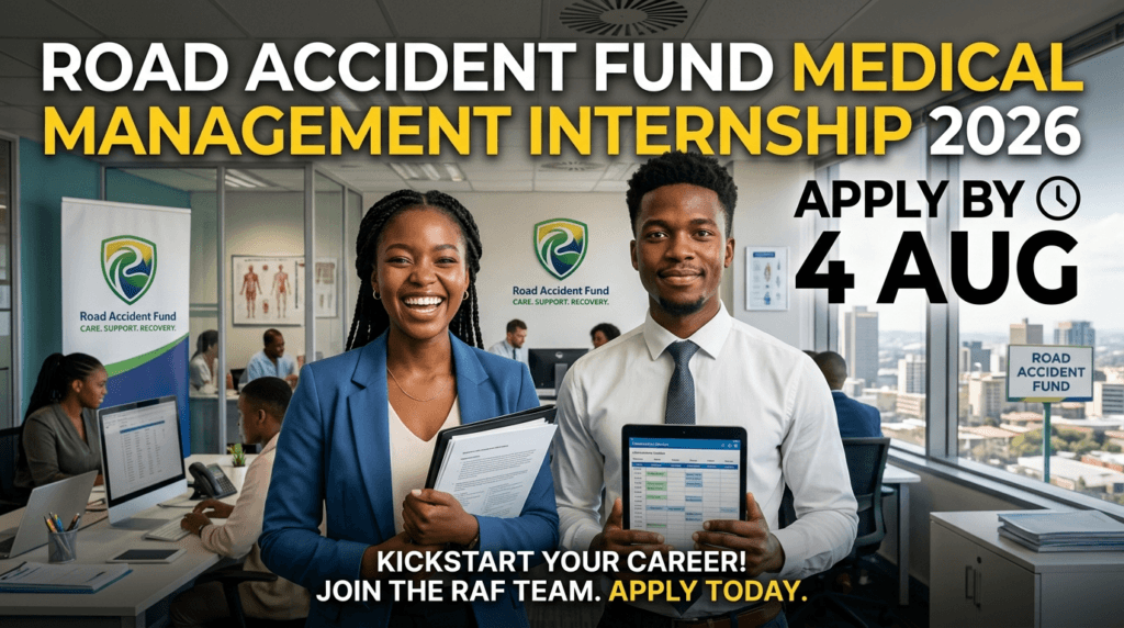 Road Accident Fund Medical Management Internship 2026 – Apply by 4 Aug