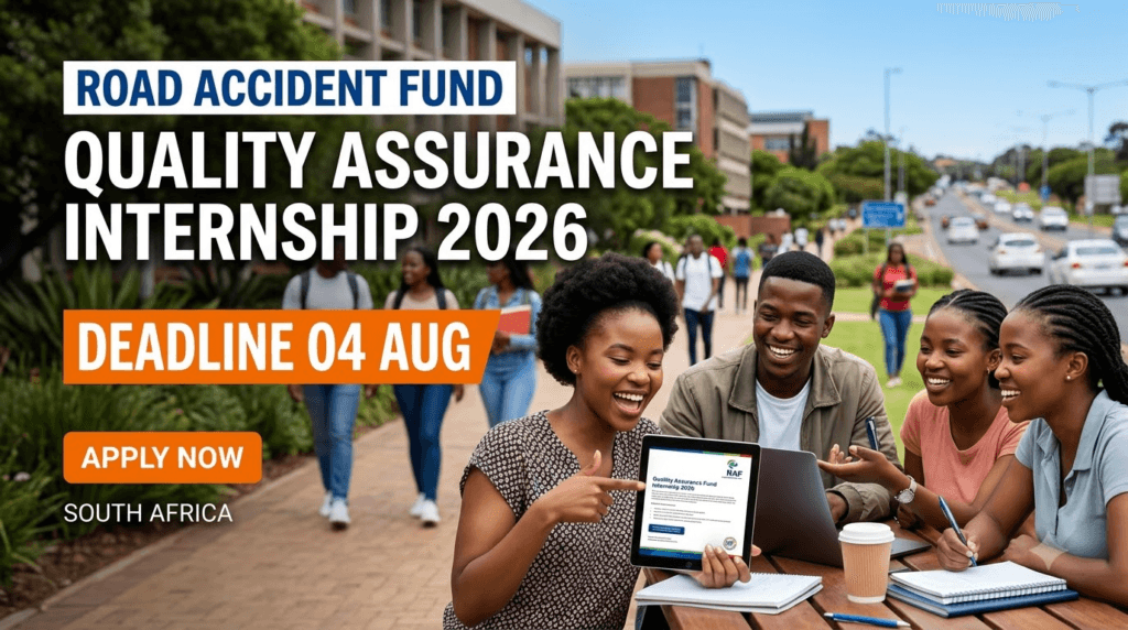 Road Accident Fund Quality Assurance Internship 2026 Deadline 04 Aug