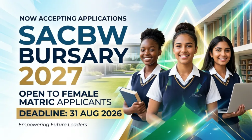 SACBW Bursary 2027 – Female Matric Applicants, Deadline 31 Aug 2026