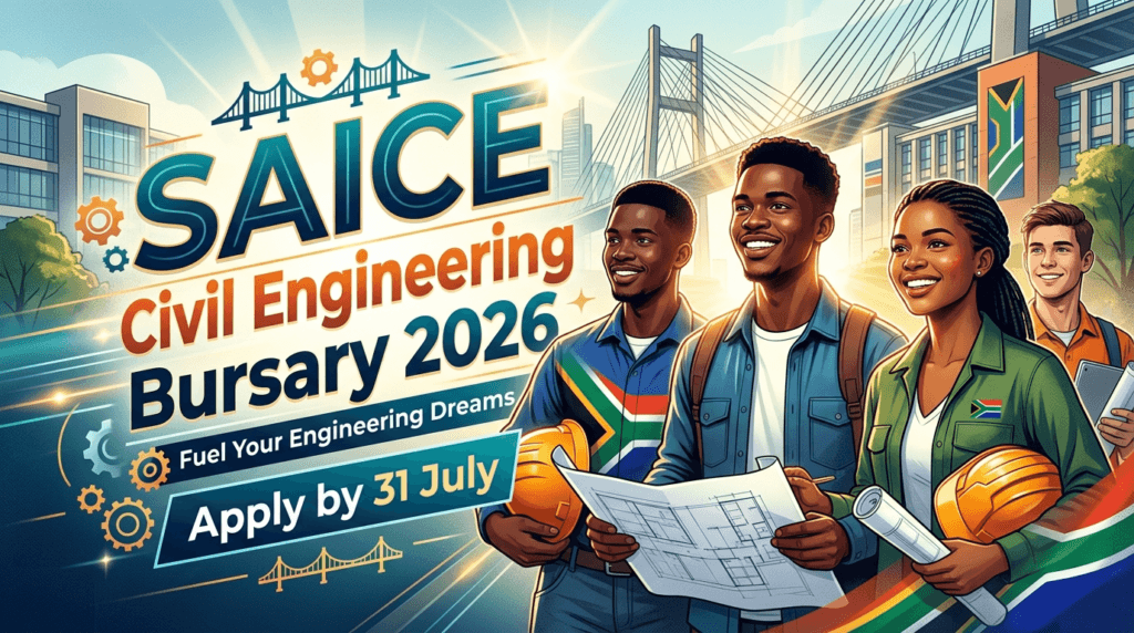 SAICE Civil Engineering Bursary 2026 – Apply by 31 July