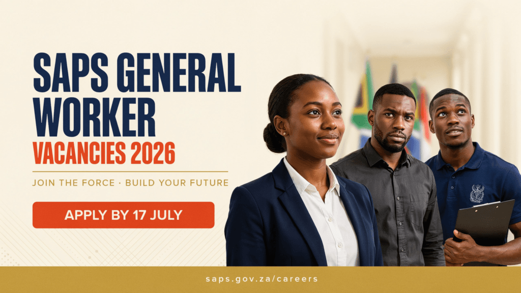 SAPS General Worker Vacancies 2026 – Apply by 17 July