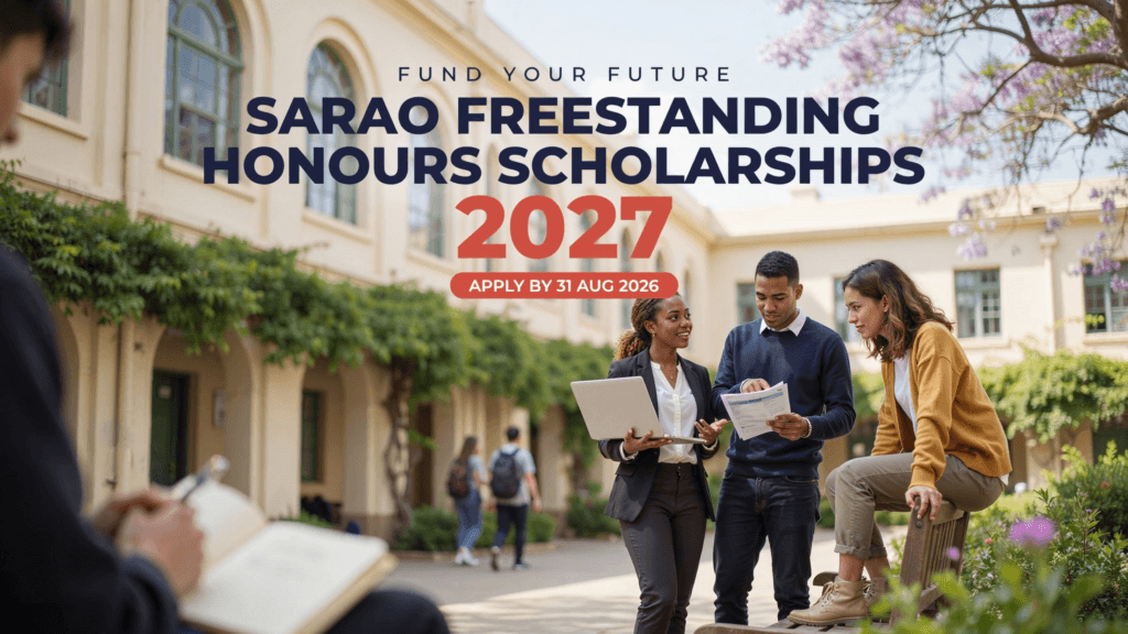 SARAO Freestanding Honours Scholarships 2027 – Apply by 31 Aug 2026