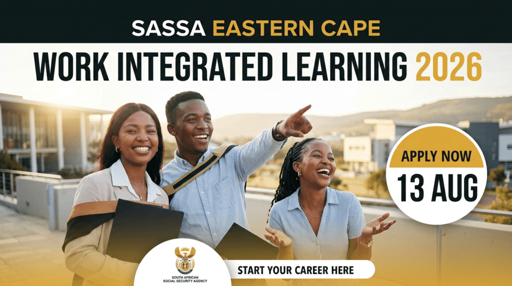 SASSA Eastern Cape Work Integrated Learning 2026 – Apply 13 Aug
