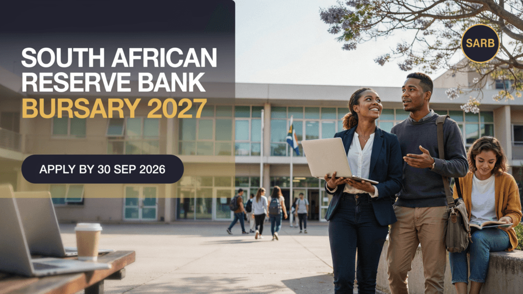 South African Reserve Bank Bursary 2027 – Apply by 30 Sep 2026