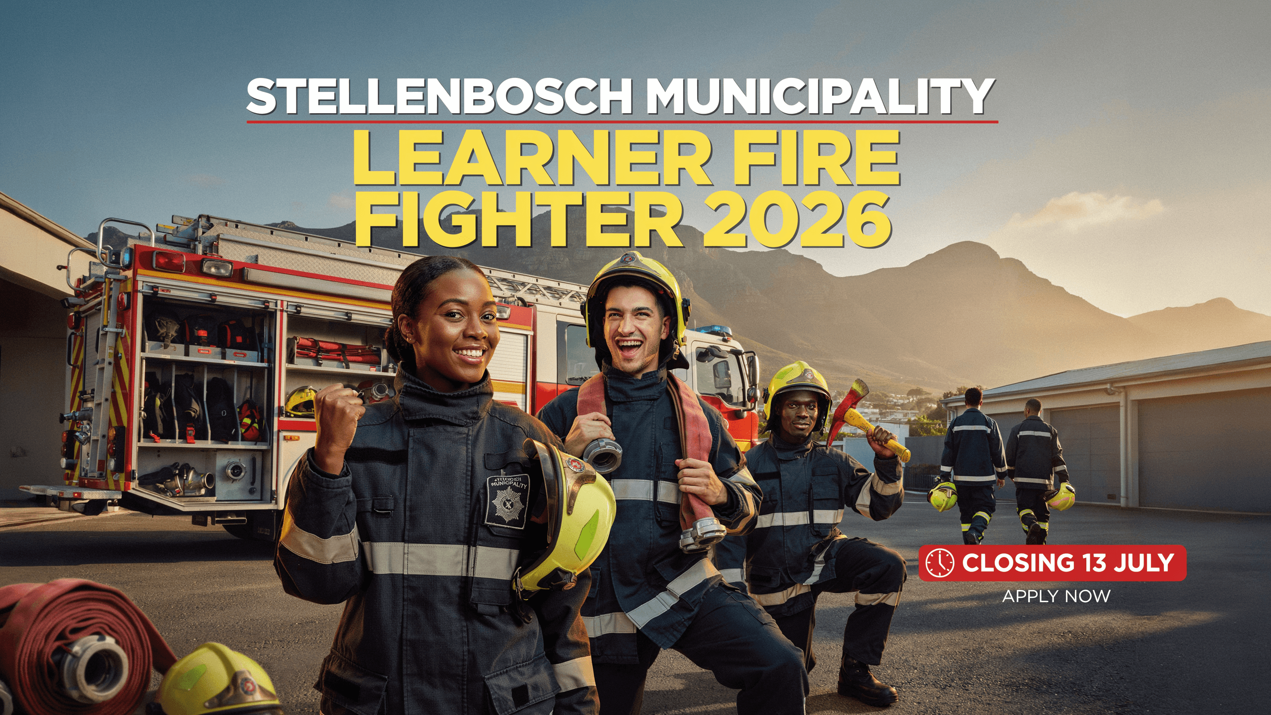 Stellenbosch Municipality Learner Fire Fighter 2026 – Closing 13 July