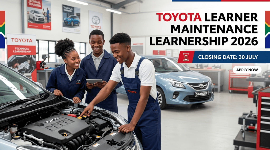Toyota Learner Maintenance Learnership 2026 – Closing date 30 July