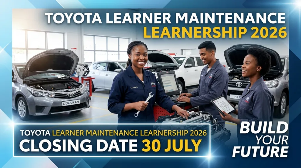 Toyota Learner Maintenance Learnership 2026 – Closing date 30 July