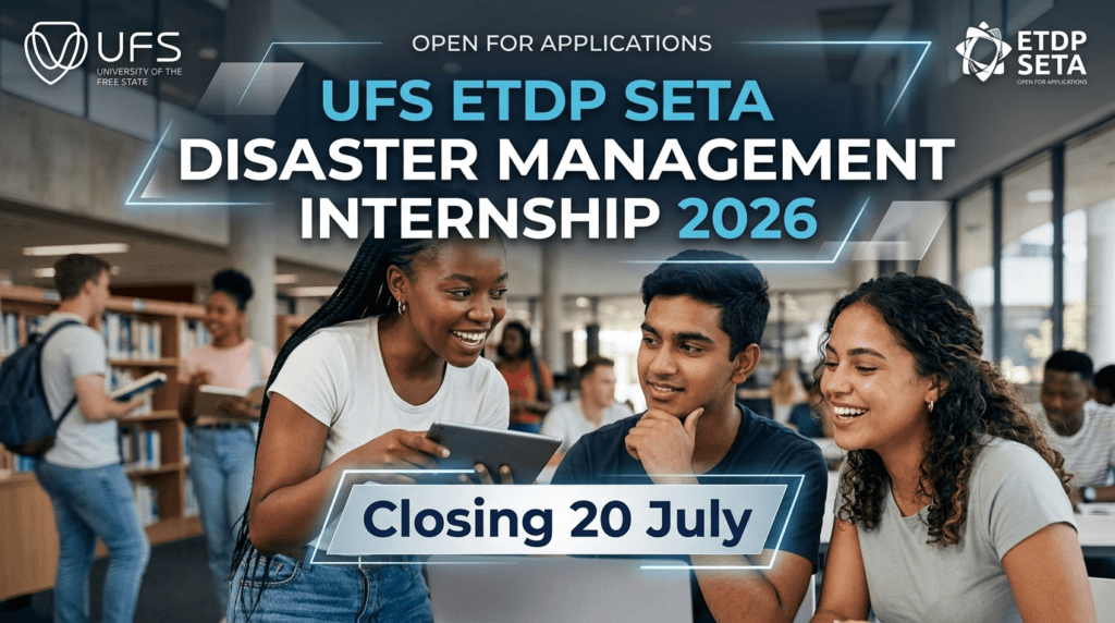 UFS ETDP SETA Disaster Management Internship 2026, Closing 20 July