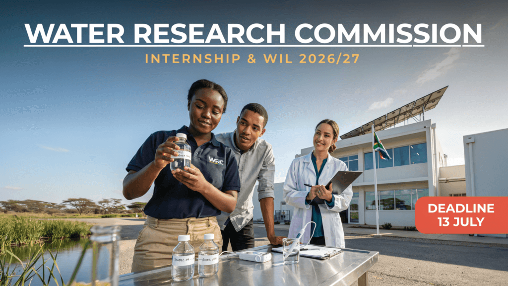 Water Research Commission Internship & WIL 2026/27 – Deadline 13 July