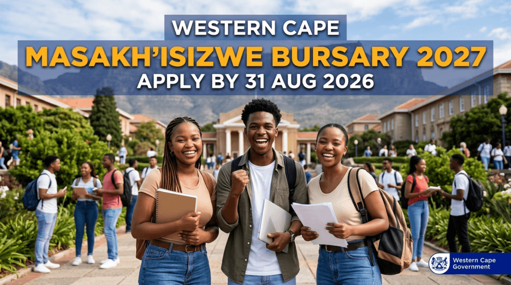 Western Cape Masakh’iSizwe Bursary 2027 – Apply by 31 Aug 2026