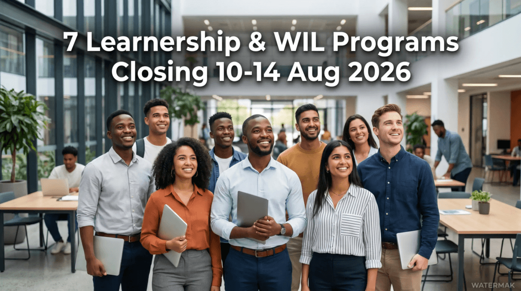7 Learnership & WIL Programs Closing 10-14 Aug 2026