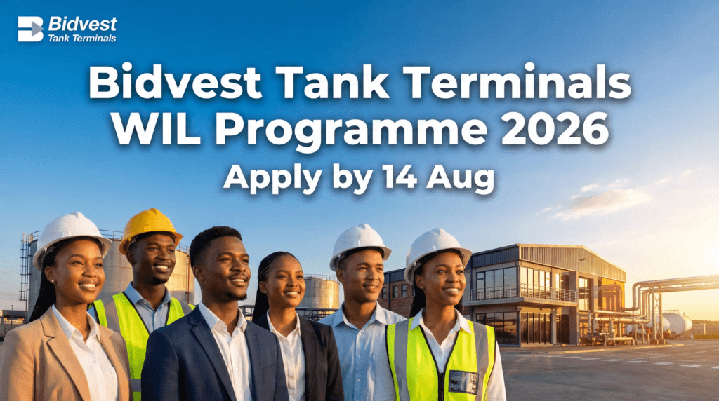 Bidvest Tank Terminals WIL Programme 2026 – Apply by 14 Aug