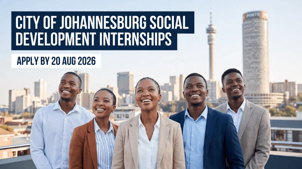 City of Johannesburg Social Development Internships – 20 Aug 2026