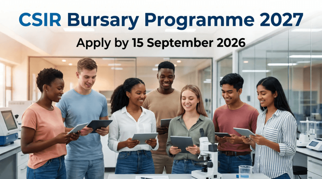 CSIR Bursary Programme 2027 – Apply by 15 September 2026