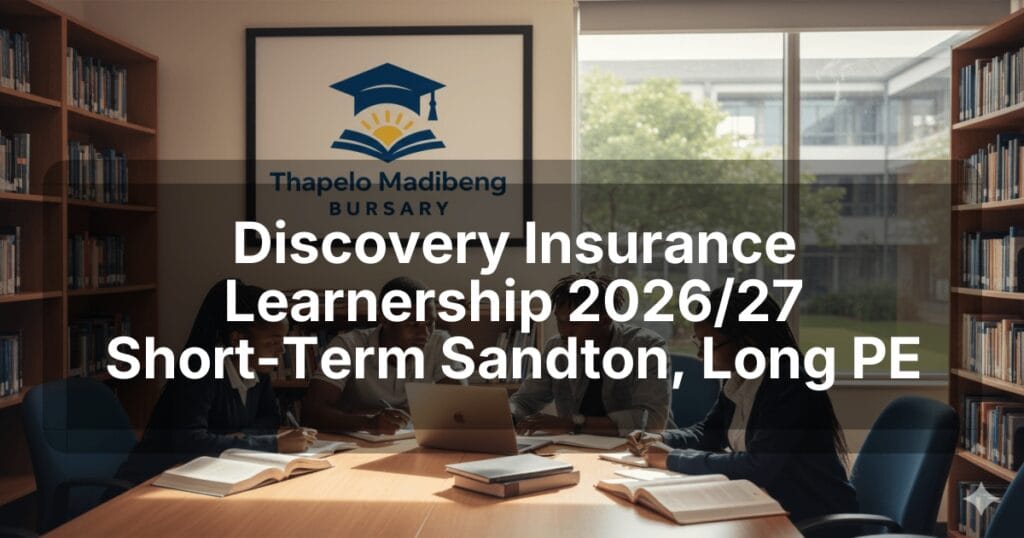 Discovery Insurance Learnership 2026/27 Short-Term Sandton, Long PE