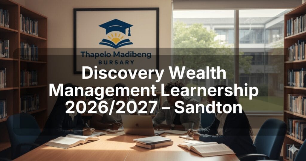 Discovery Wealth Management Learnership 2026/2027 – Sandton