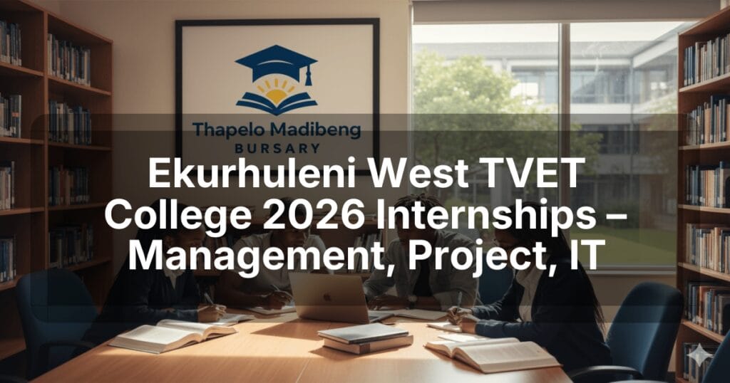 Ekurhuleni West TVET College 2026 Internships – Management, Project, IT