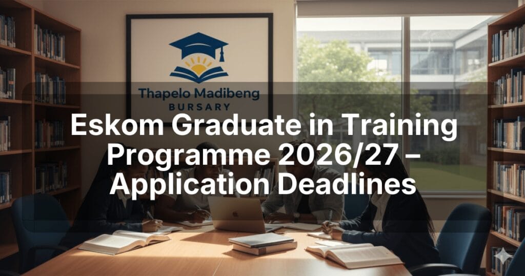 Eskom Graduate in Training Programme 2026/27 – Application Deadlines