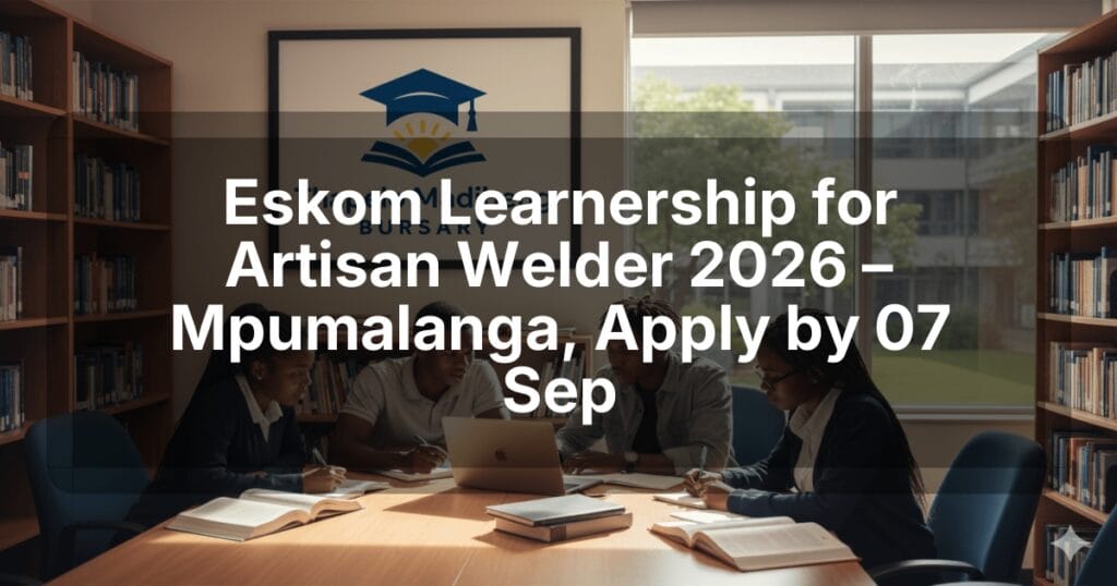Eskom Learnership for Artisan Welder 2026 – Mpumalanga, Apply by 07 Sep