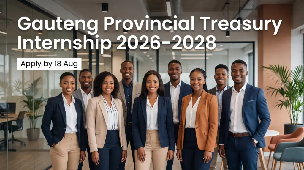 Gauteng Provincial Treasury Internship 2026–2028 Apply by 18 Aug