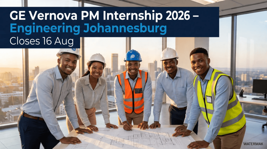 GE Vernova PM Internship 2026 – Engineering Johannesburg closes 16 Aug