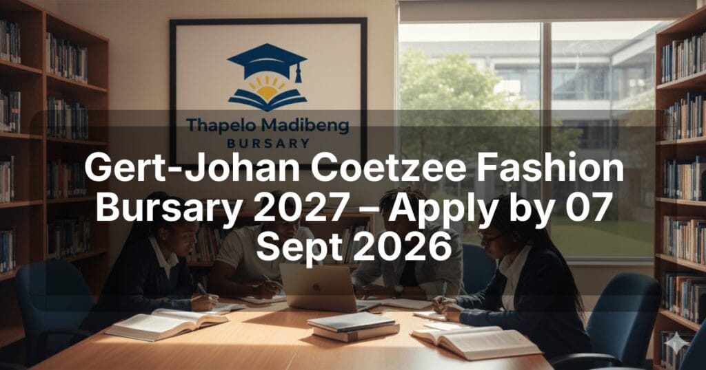Gert-Johan Coetzee Fashion Bursary 2027 – Apply by 07 Sept 2026