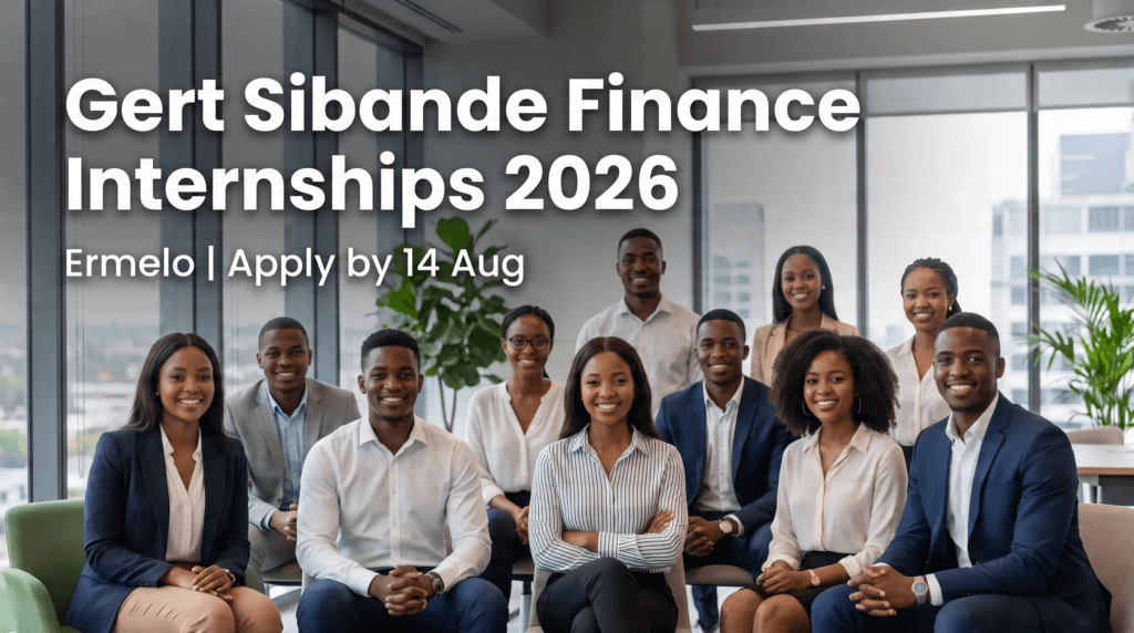 Gert Sibande Finance Internships 2026 – Ermelo – Apply by 14 Aug