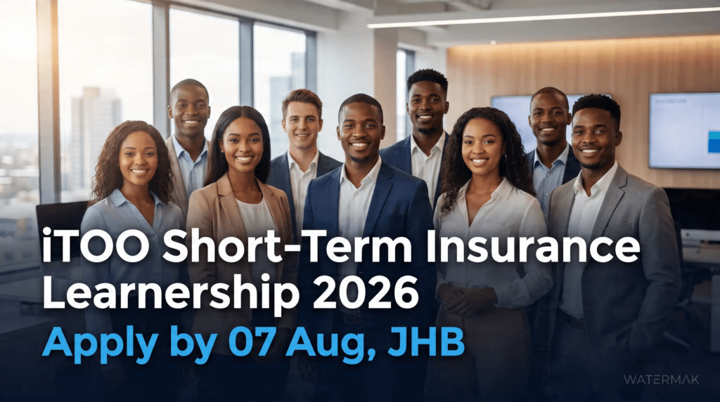 iTOO Short-Term Insurance Learnership 2026 – Apply by 07 Aug, JHB