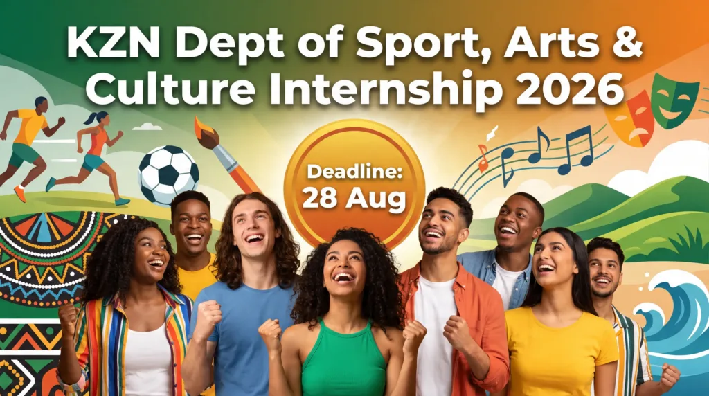 KZN Dept of Sport, Arts & Culture Internship 2026 – Deadline 28 Aug