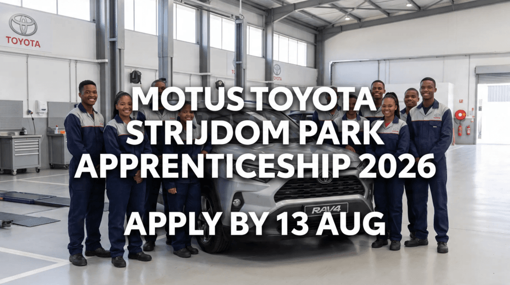 Motus Toyota Strijdom Park Apprenticeship 2026 – Apply by 13 Aug