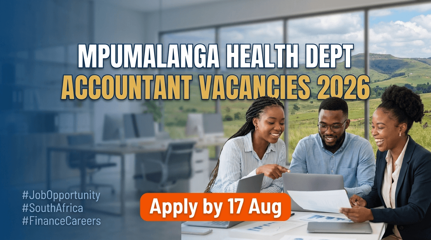 Mpumalanga Health Dept Accountant Vacancies 2026 – Apply by 17 Aug