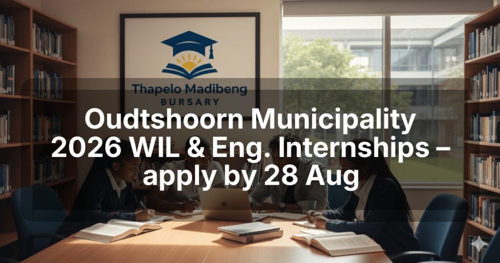 Oudtshoorn Municipality 2026 WIL & Eng. Internships – apply by 28 Aug