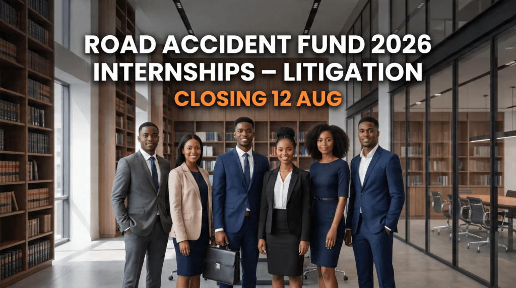 Road Accident Fund 2026 Internships – Litigation (Closing 12 Aug)