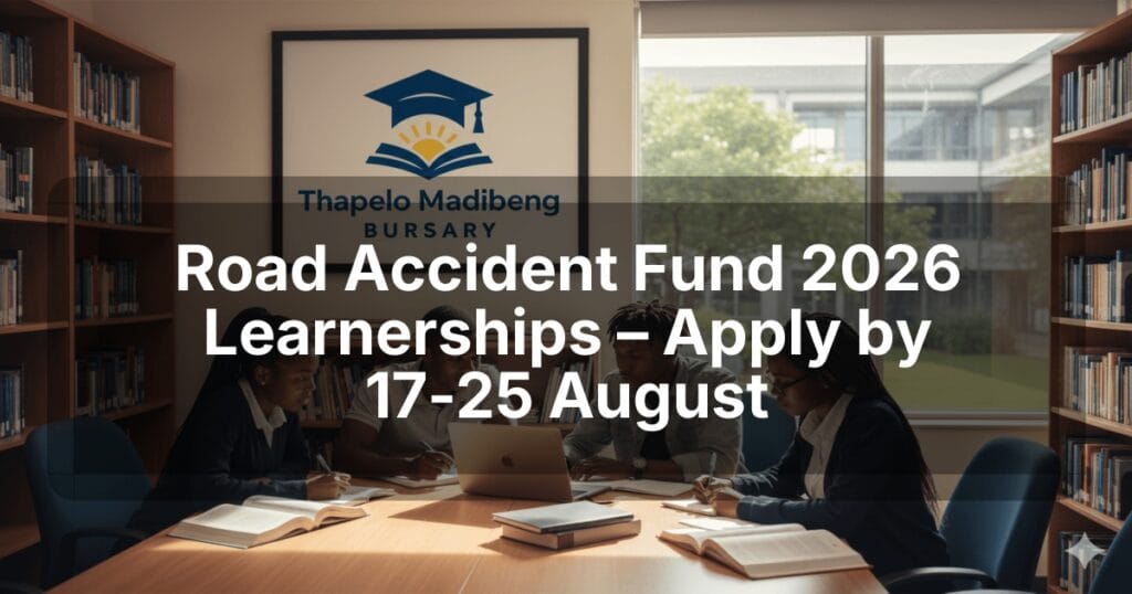 Road Accident Fund 2026 Learnerships – Apply by 17‑25 August