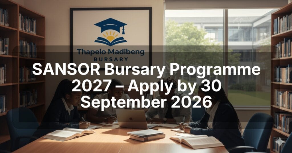SANSOR Bursary Programme 2027 – Apply by 30 September 2026